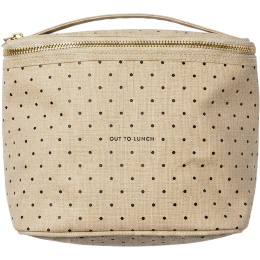 Kate Spade Lunch Bag Womens OS Beige Polka Dot Excellent Out To Lunch Tote